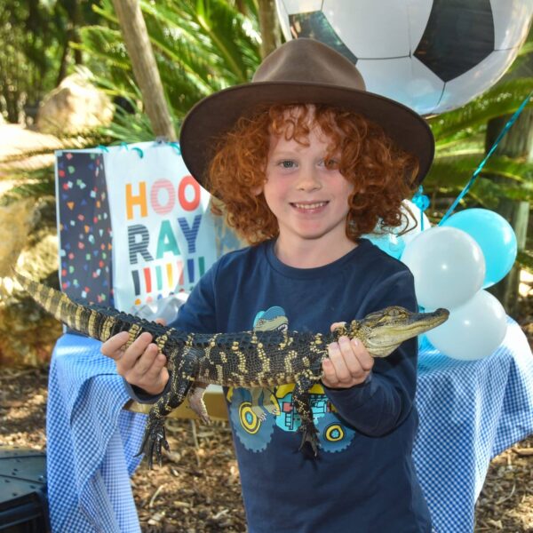 Birthday Party Holding A Baby Gator 1536x1536